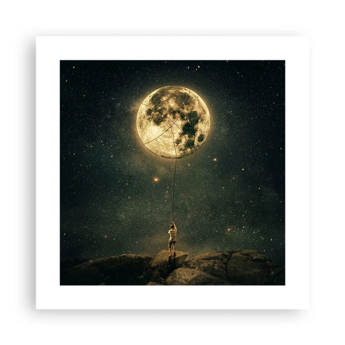 Poster - Der Mann, der den Mond gestohlen hat - 40x40 cm