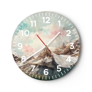 Wanduhr - Glasuhr - Felsklingen - 40x40 cm