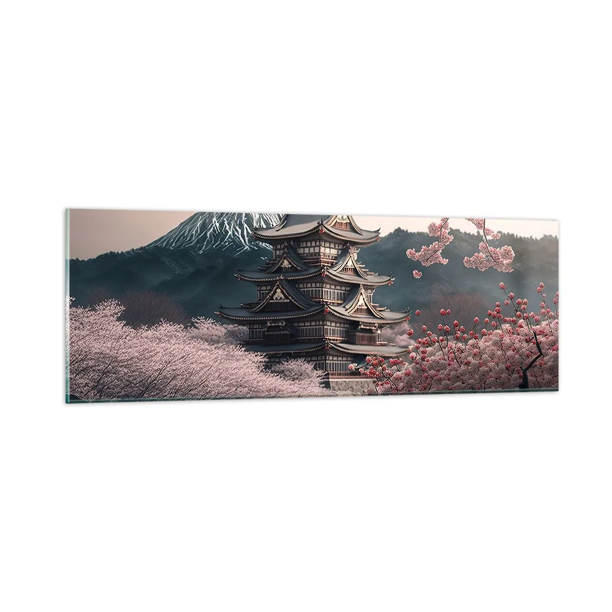 Glasbild - Bild auf glas - Land der Kirschblüten - 90x30 cm