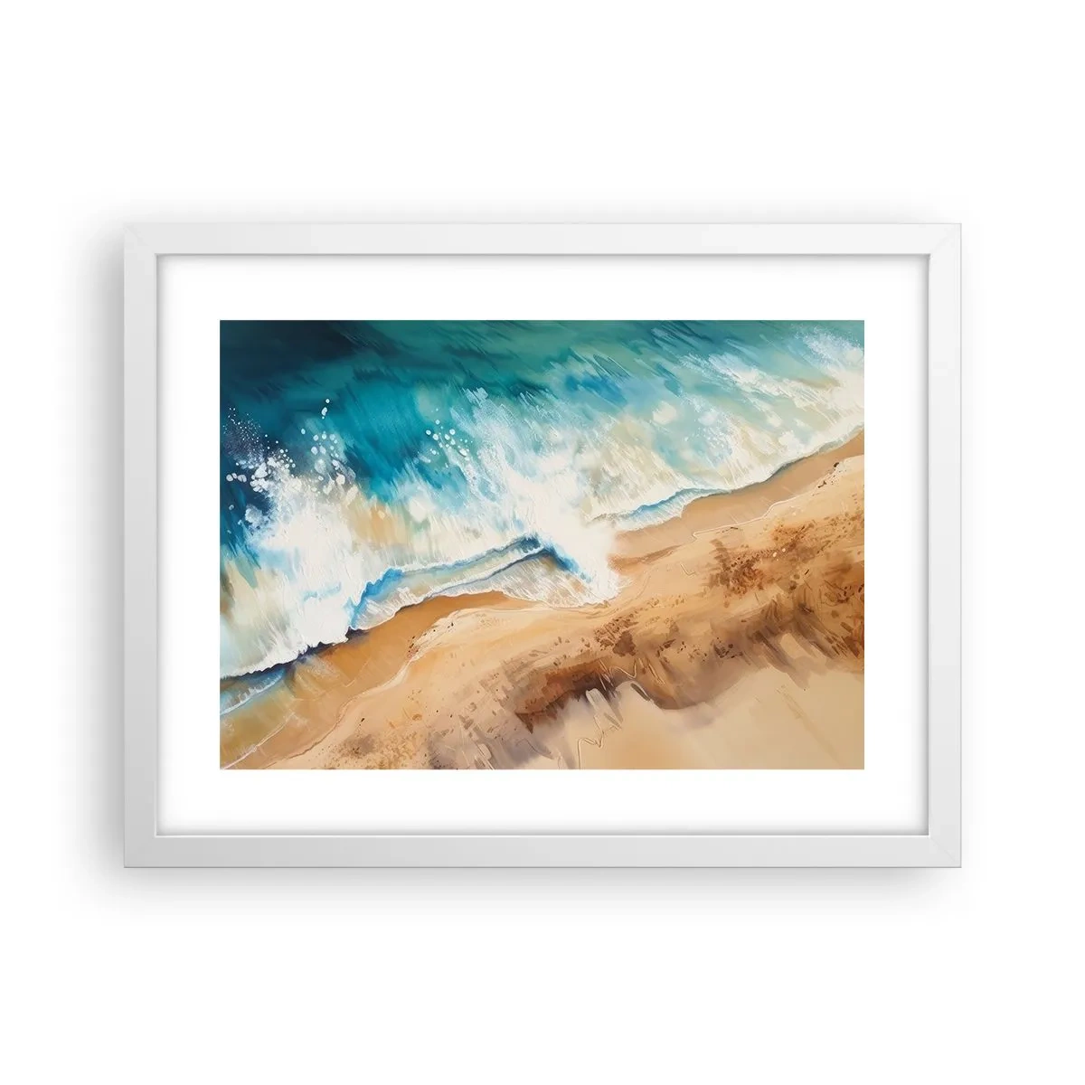 Poster in einem weißen Rahmen - Zurückkehrende Welle - 40x30 cm