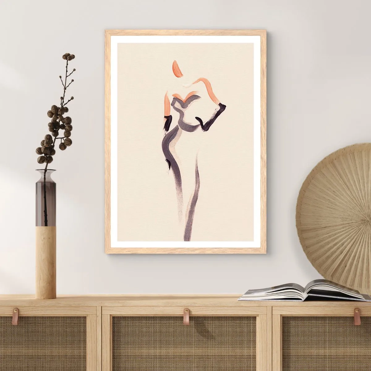 Poster in einem Rahmen aus heller Eiche - Aus den goldenen Jahren Hollywoods - 40x50 cm