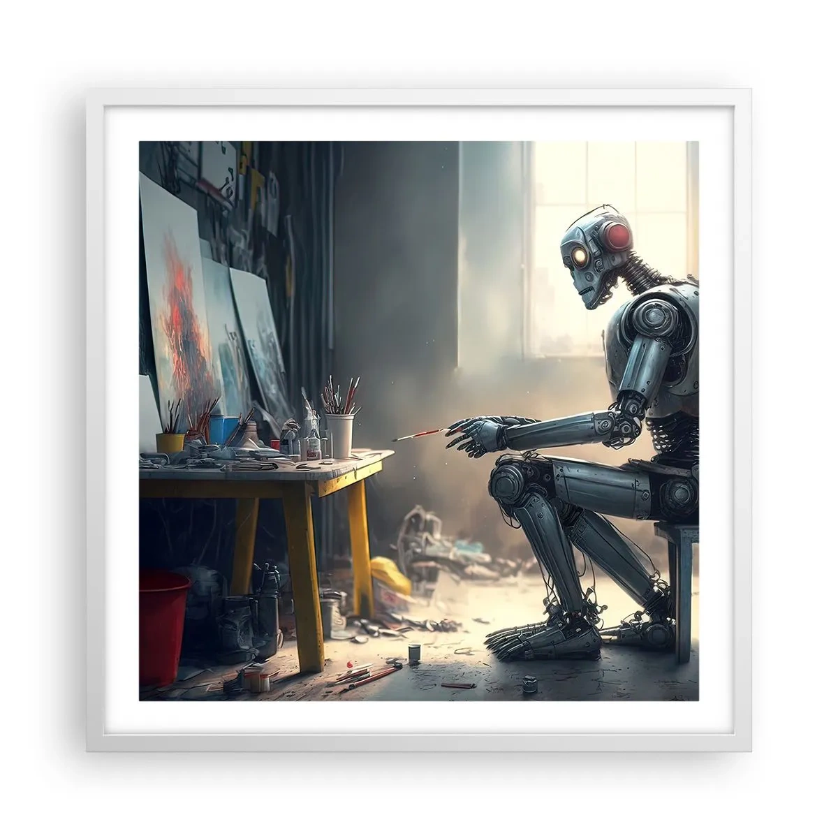 Poster in einem weißen Rahmen - Schöpfungsakt - 60x60 cm