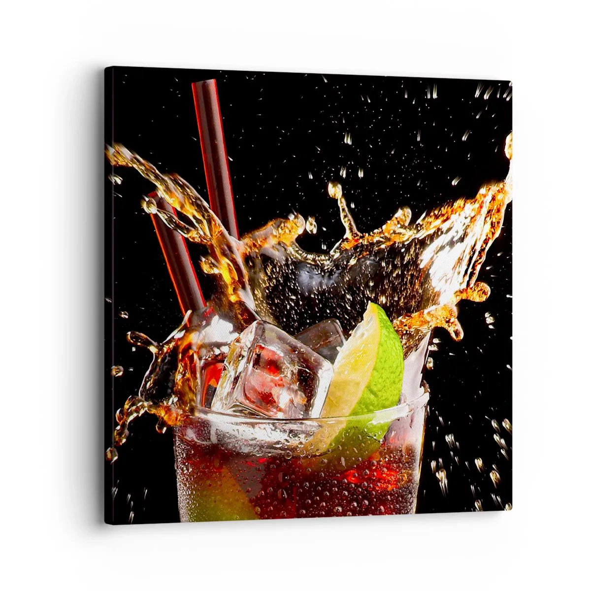 Bild auf Leinwand - Leinwandbild - Freude und Energie der Farben - 30x30 cm