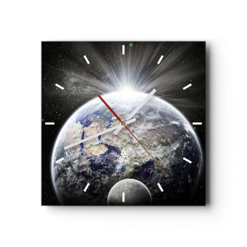 Wanduhr - Glasuhr - In voller Pracht - 40x40 cm