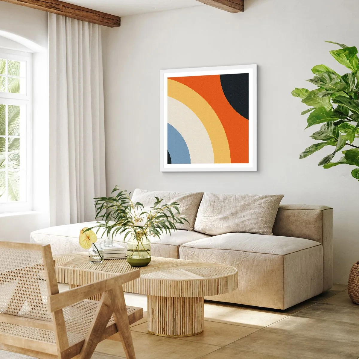 Poster in einem weißen Rahmen - Zu mir selbst - 60x60 cm