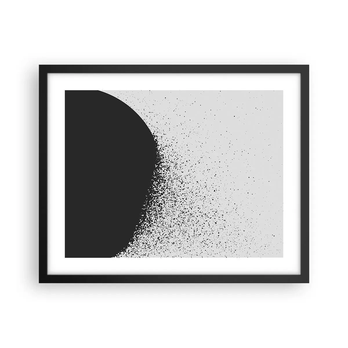 Poster in einem schwarzem Rahmen - Bewegung von Molekülen - 50x40 cm