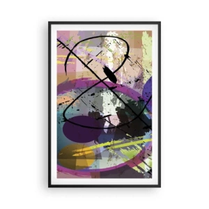 Poster in einem schwarzem Rahmen - Du kannst geradeaus oder umhergehen - 61x91 cm
