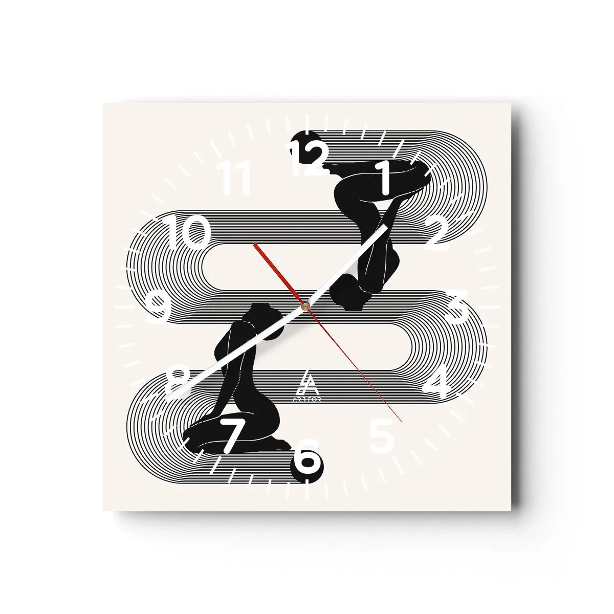 Wanduhr - Glasuhr - Sinnliche Symmetrie - 40x40 cm