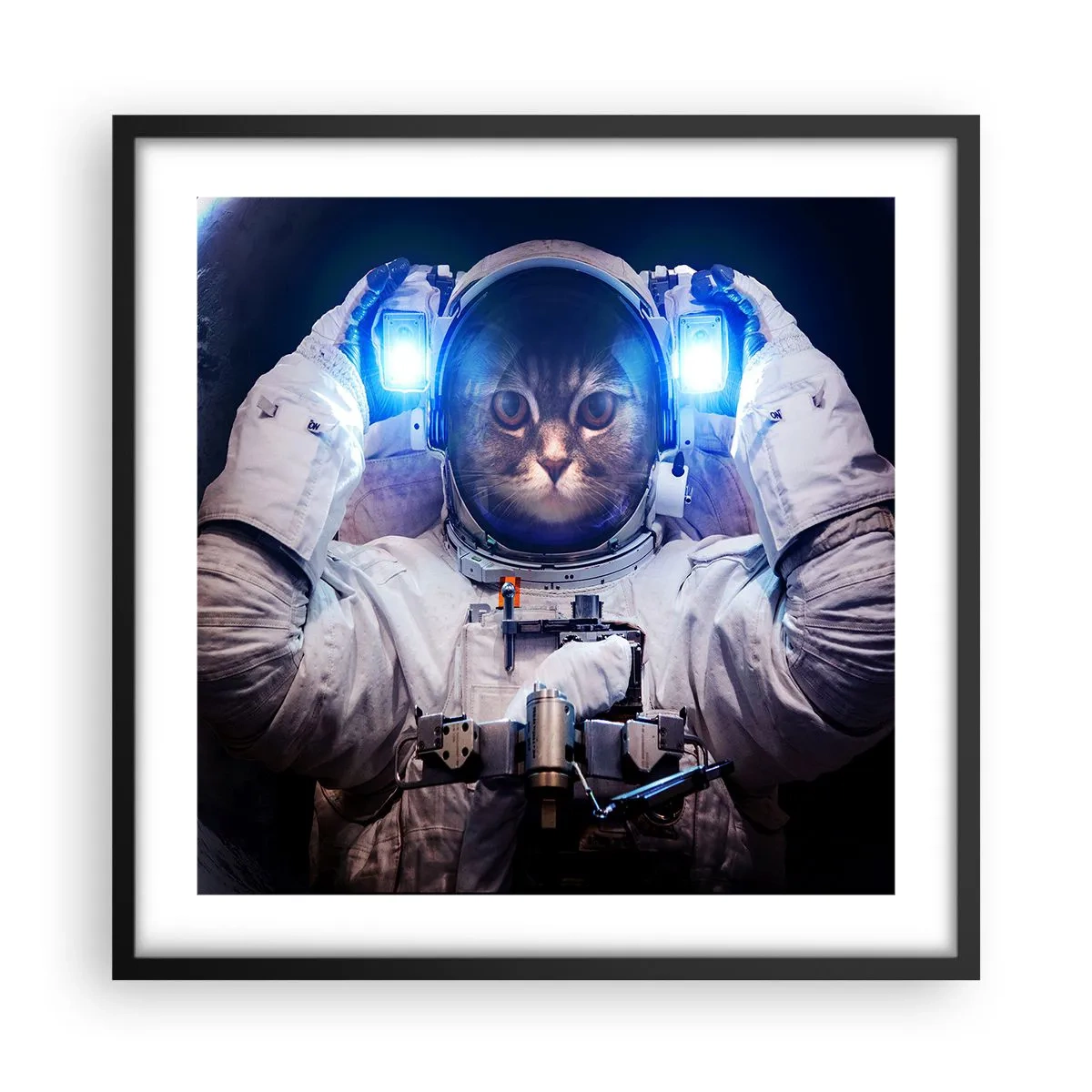 Poster in einem schwarzem Rahmen - Houston, du hast ein Problem - 50x50 cm