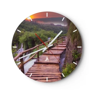 Wanduhr - Glasuhr - Schönheit jenseits des Glaubens - 40x40 cm