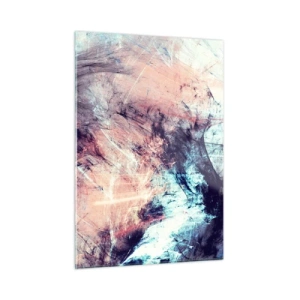 Glasbild - Bild auf glas - Ein abstrakter Farbmix in Pastelltönen und dunklen Tönen. - 50x70cm - Fühle den Wind - Moderne Wanddekoration für Wohnzimmer und Schlafzimmer ARTTOR