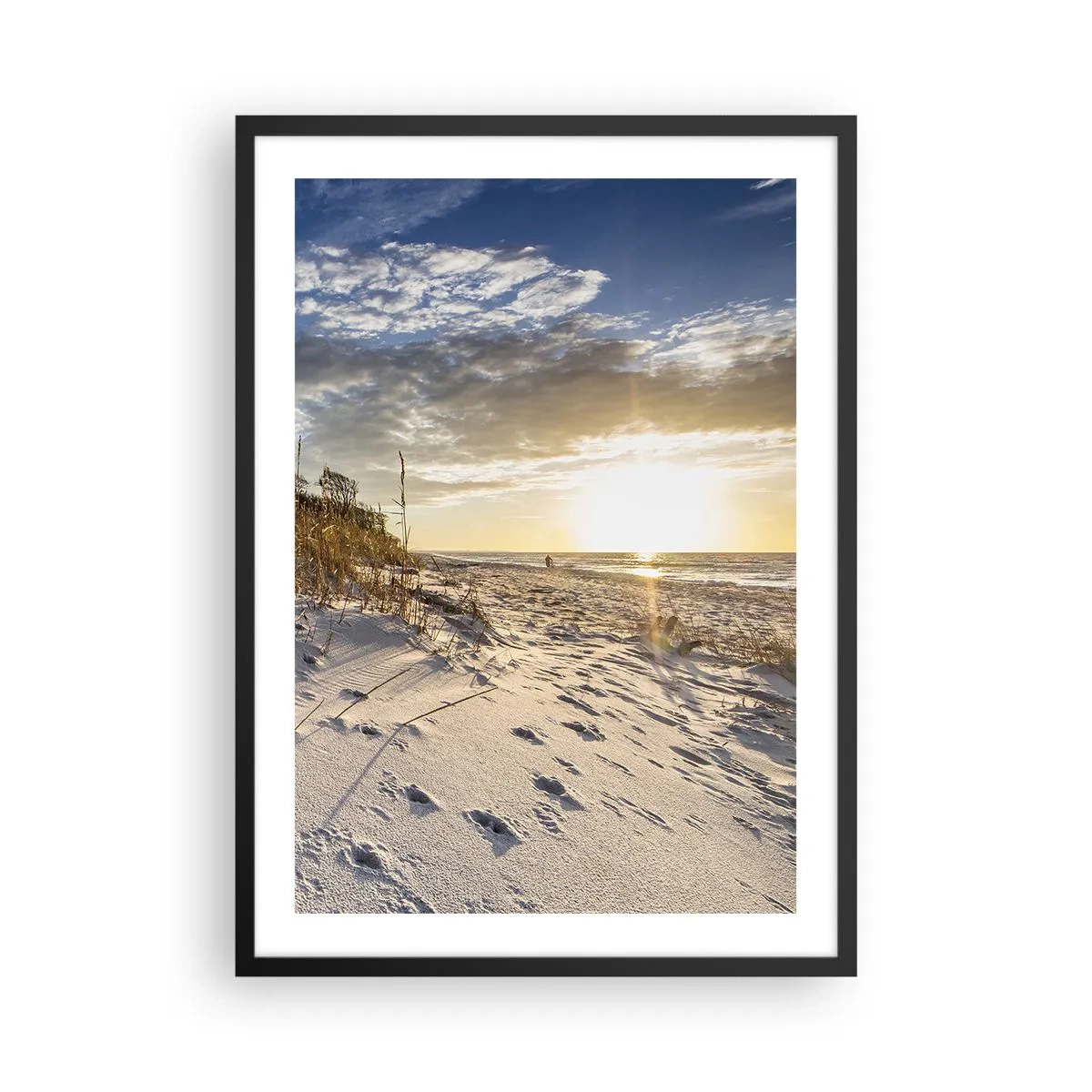 Poster in einem schwarzem Rahmen - Einladung zu einem Spaziergang - 50x70 cm