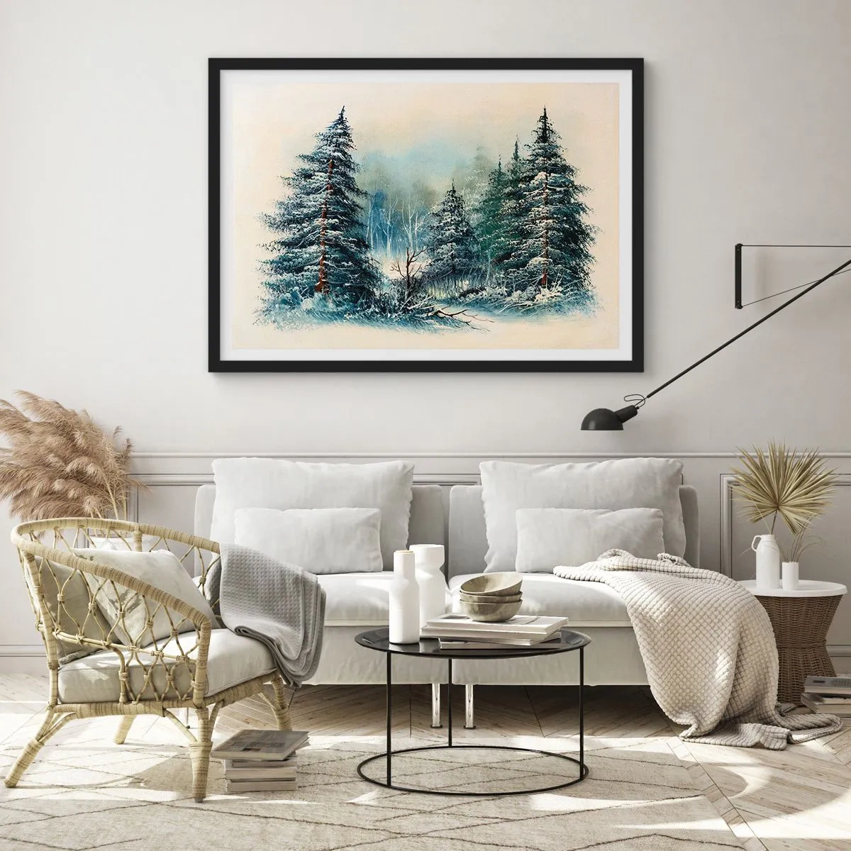 Poster in einem schwarzem Rahmen - Bereit für Weihnachten - 91x61 cm