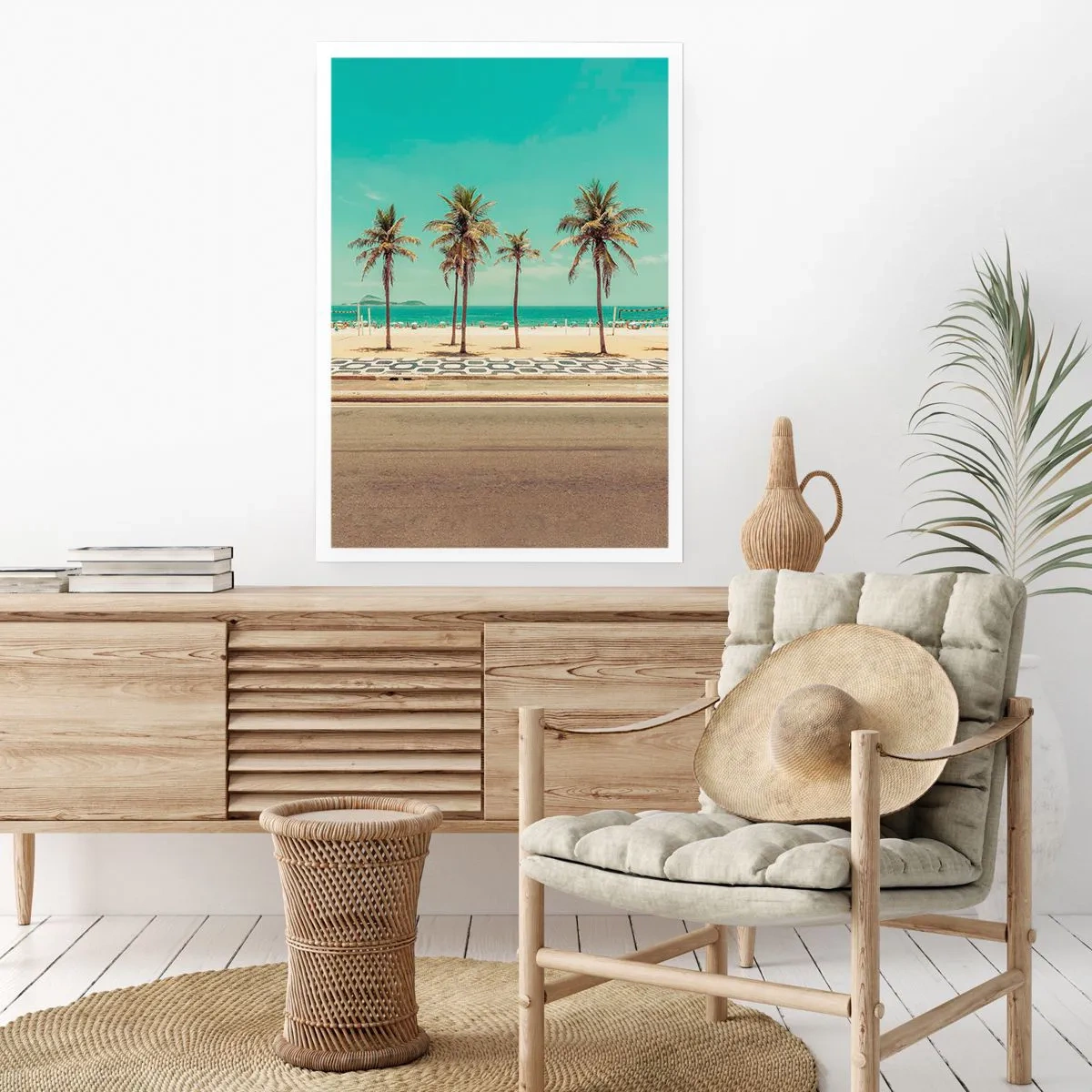 Poster - Beim Bewachen des Strandes - 40x50 cm