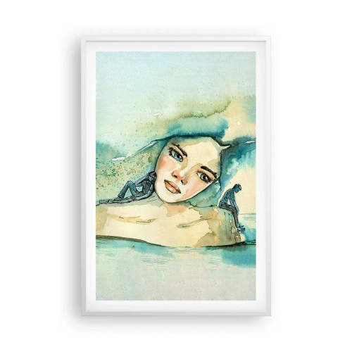 Poster in einem weißen Rahmen - Bin ich blau? - 61x91 cm