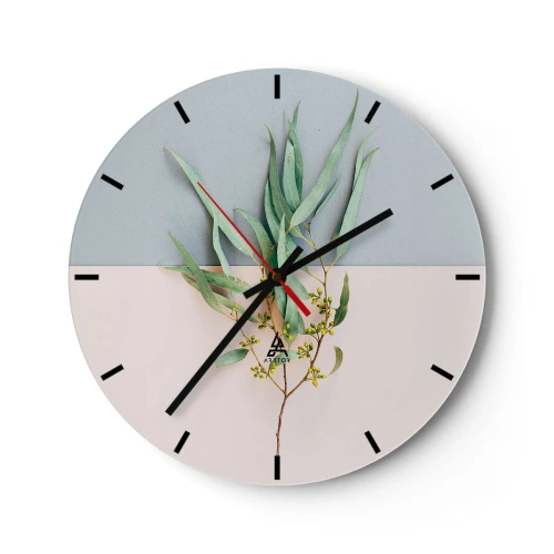 Wanduhr - Glasuhr - Pastellige Subtilität - 40x40 cm
