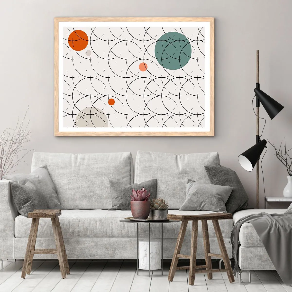 Poster in einem Rahmen aus heller Eiche - Im Pop-Art-Geist - 40x30 cm