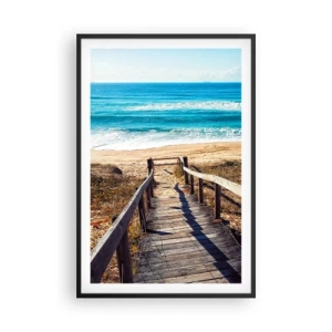 Poster in einem schwarzem Rahmen - Lauf! - 61x91 cm