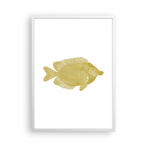 Poster in einem weißen Rahmen - Fisch und das war’s - 50x70 cm
