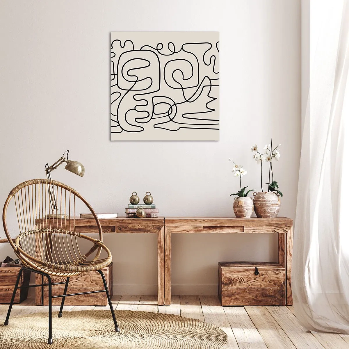 Bild auf Leinwand - Leinwandbild - Folge der Spur - 30x30 cm