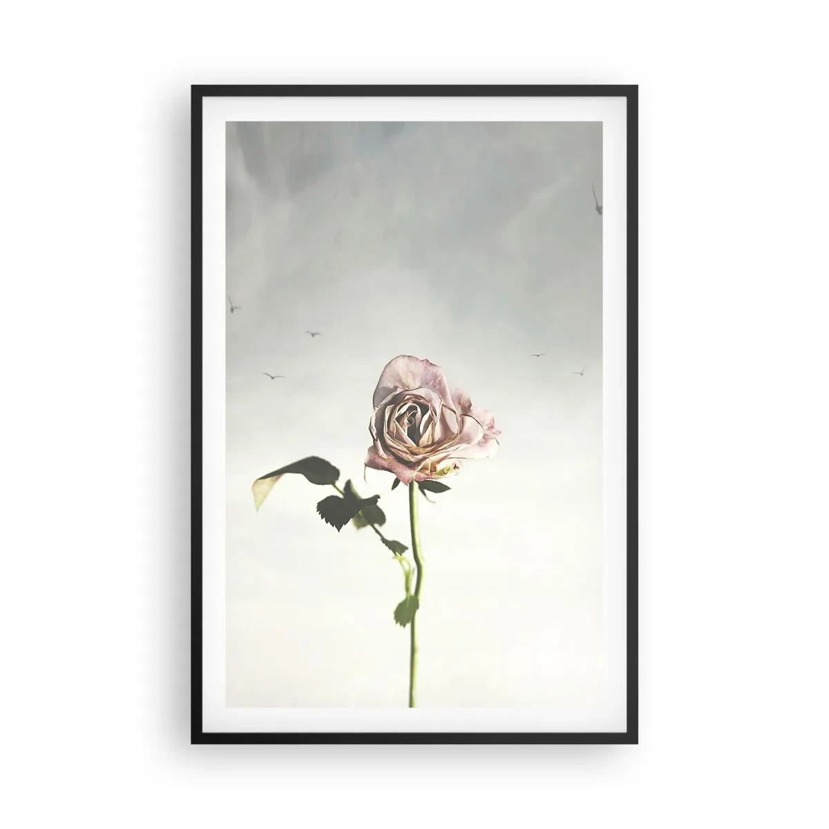 Poster in einem schwarzem Rahmen - Begrüßung des Frühlings - 61x91 cm
