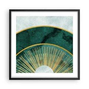 Poster in einem schwarzem Rahmen - Anderes Sonnensystem - 50x50 cm