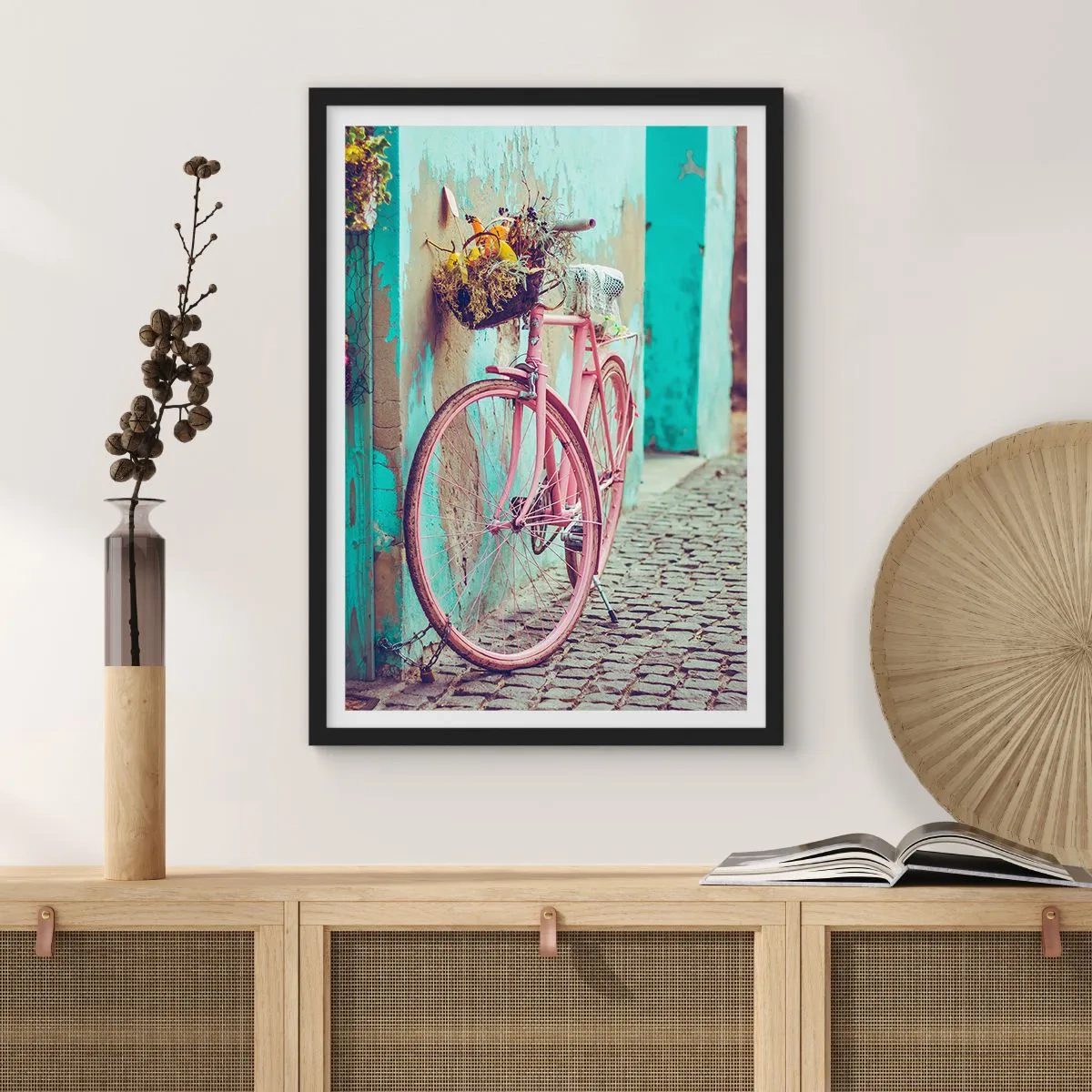 Poster in einem schwarzem Rahmen - Ich komme gleich wieder - 70x100 cm