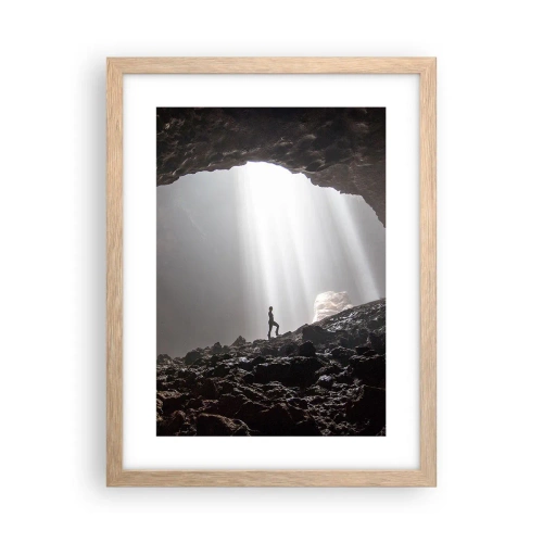Poster in einem Rahmen aus heller Eiche - Die leuchtende Grotte - 30x40 cm