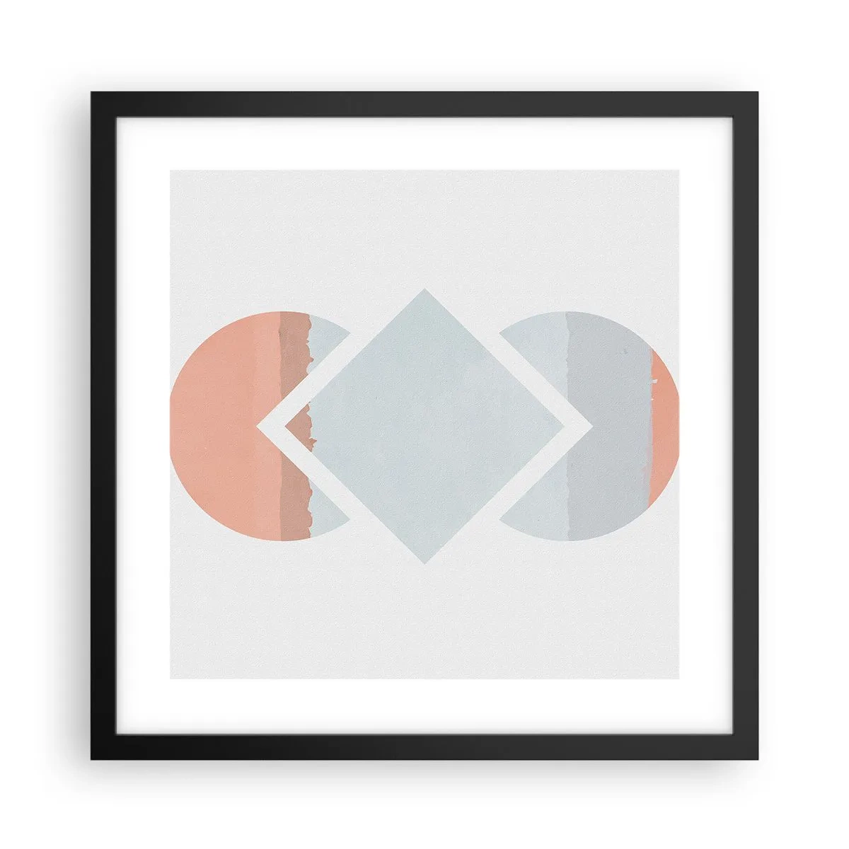 Poster in einem schwarzem Rahmen - Die Situation ist klar - 40x40 cm