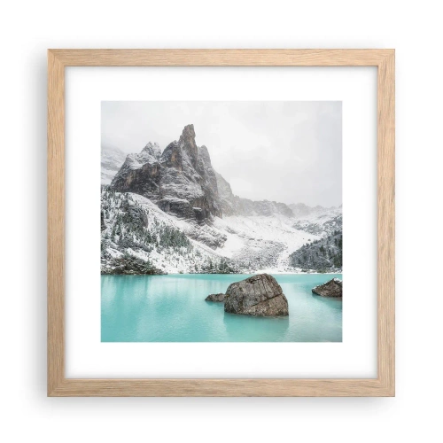 Poster in einem Rahmen aus heller Eiche - Auf der Hut - 30x30 cm