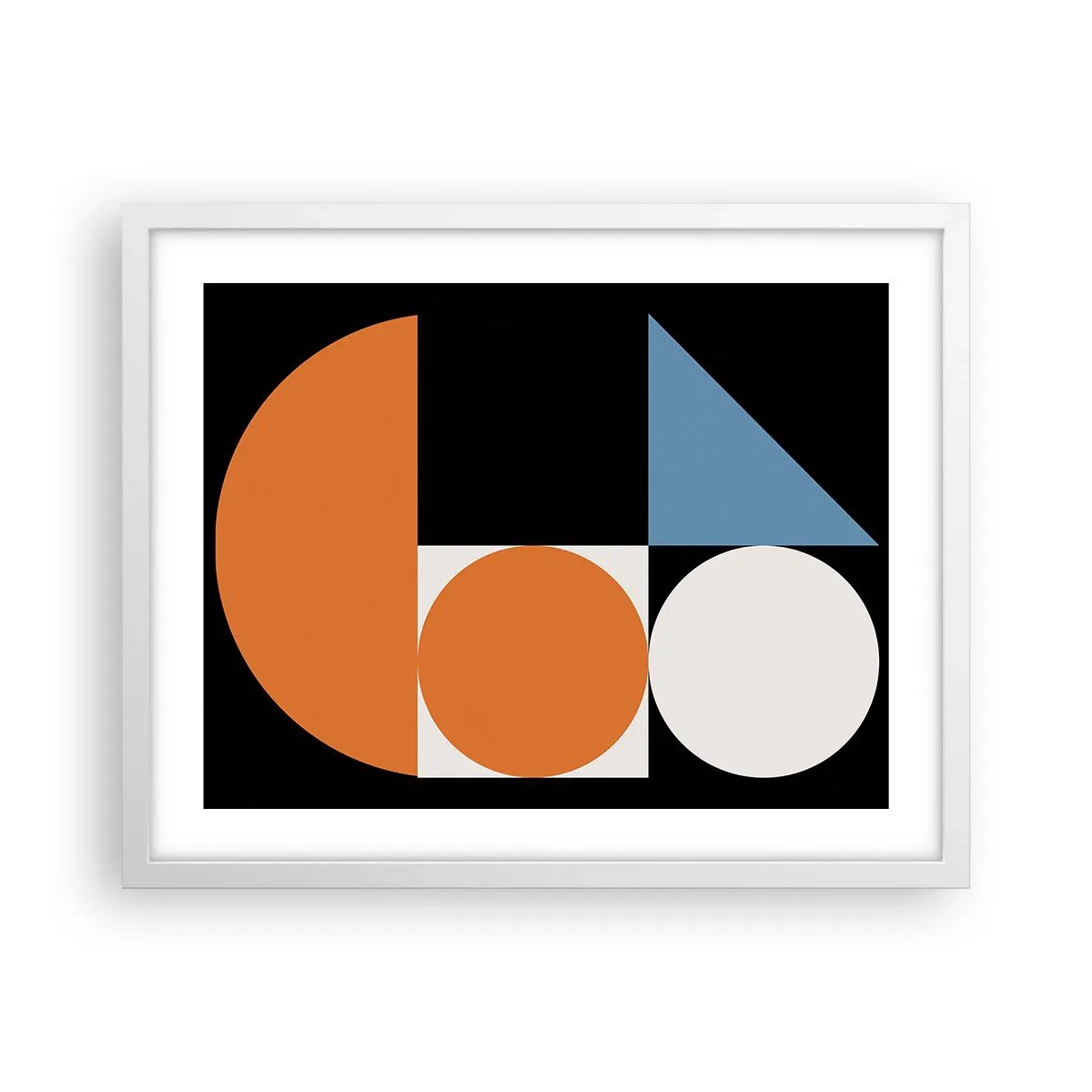 Poster in einem weißen Rahmen - Bebilderte Anordnung - 50x40 cm