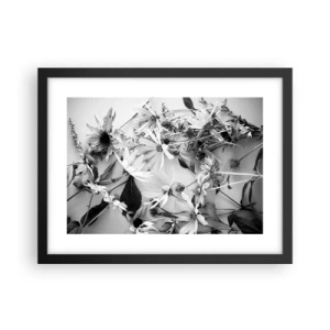 Poster in einem schwarzem Rahmen - Kein Blumenstrauß - 40x30 cm