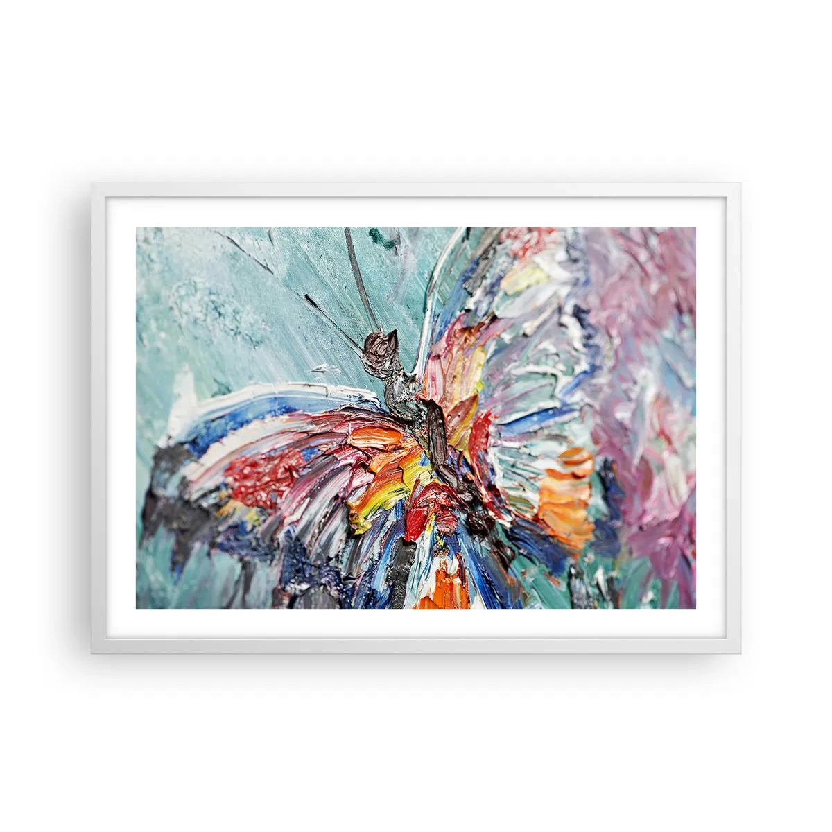 Poster in einem weißen Rahmen - Von der Natur gemalt - 70x50 cm
