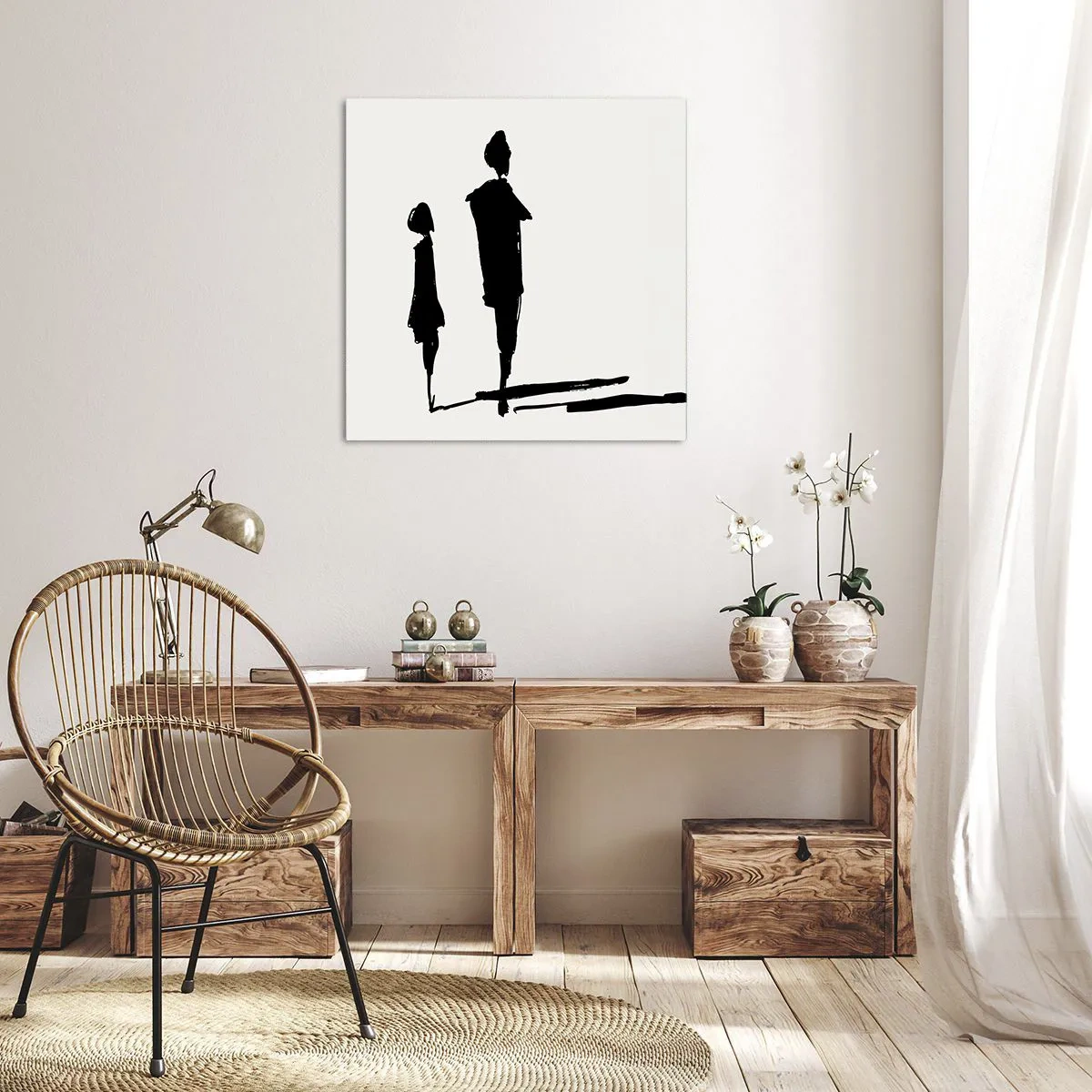 Bild auf Leinwand - Leinwandbild - Mit Sicherheit zusammen? - 40x40 cm