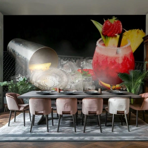 Fototapete Premium Canvas - Zaubern Sie einen Geschmack - Trinken, Cocktail, Shaker - 500x350 cm