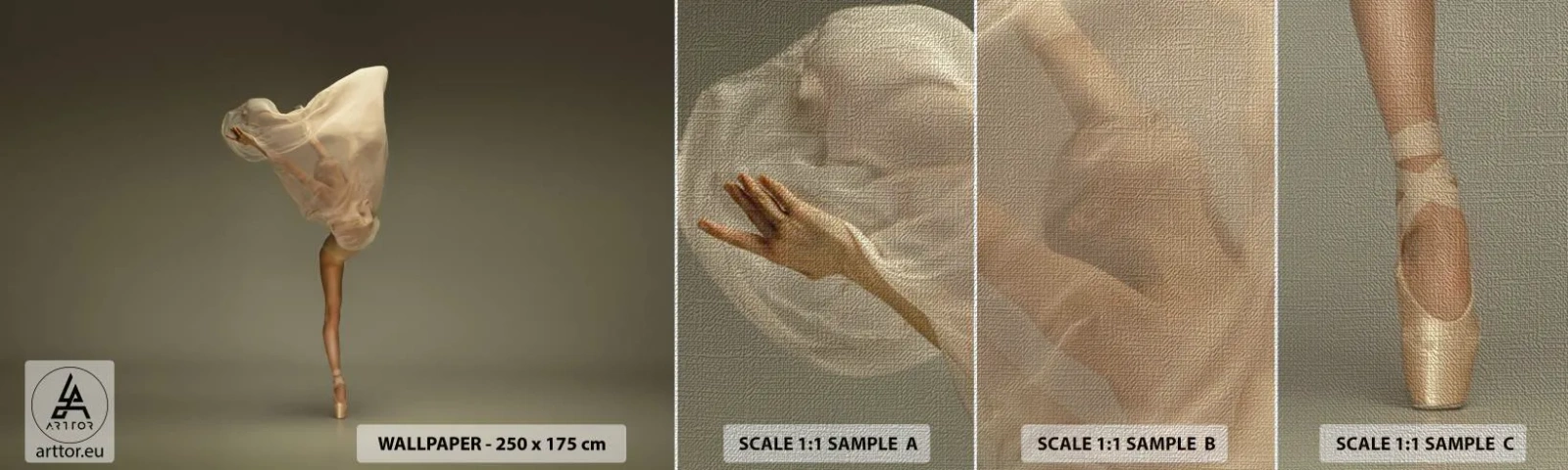 Fototapeten Muster Premium Canvas - Es wird bald auffliegen - Ballerina, Tanzen, Ballett - 100x30 cm