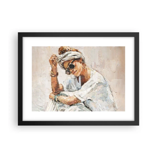 Poster in einem schwarzem Rahmen - Porträt in voller Sonne - 40x30 cm