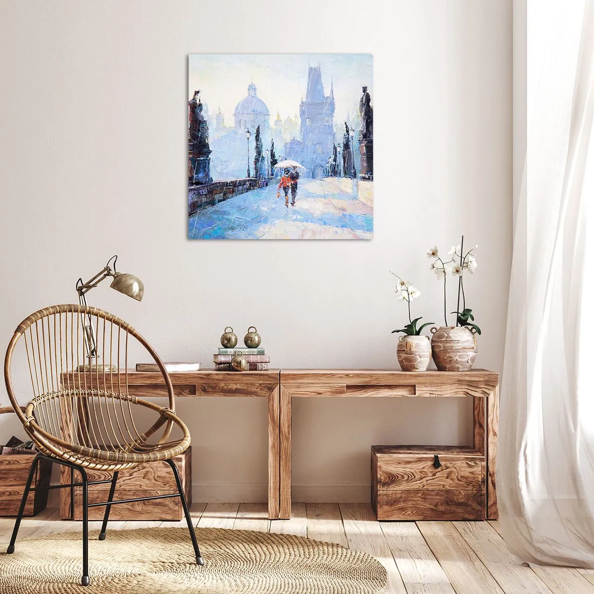 Bild auf Leinwand - Leinwandbild - Der Regen muss uns verzaubert haben - 30x30 cm