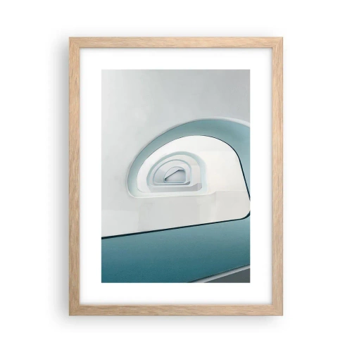Poster in einem Rahmen aus heller Eiche - Bis zum Ende des Blaus - 30x40 cm