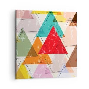 Bild auf Leinwand - Leinwandbild - Drei mal drei - 60x60 cm