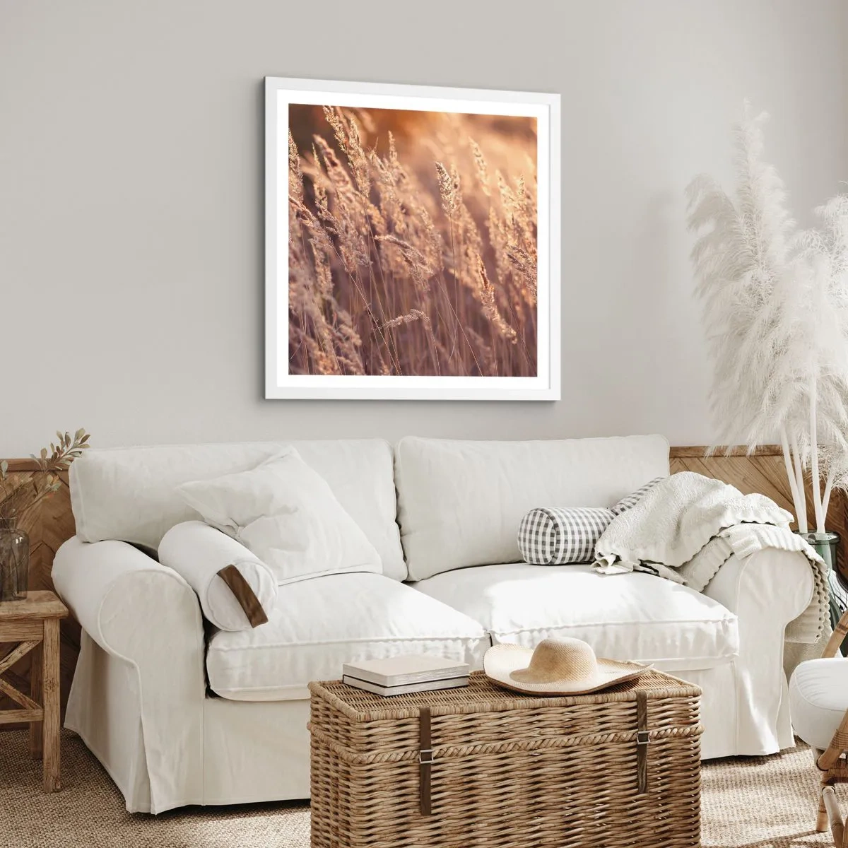 Poster in einem weißen Rahmen - Bereit, den Herbst willkommen zu heißen - 60x60 cm