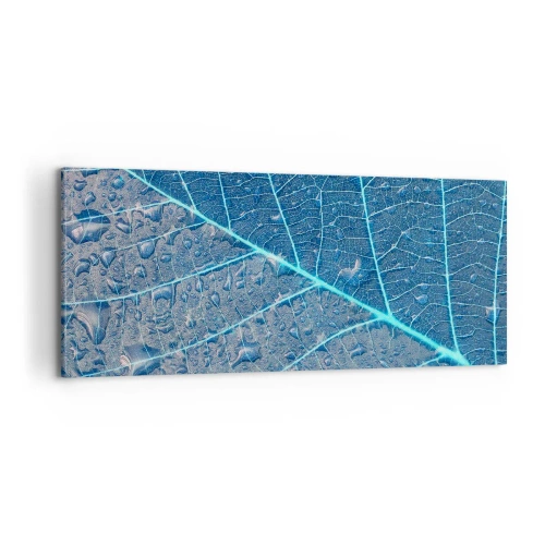 Bild auf Leinwand - Leinwandbild - Leben in Blau - 100x40 cm