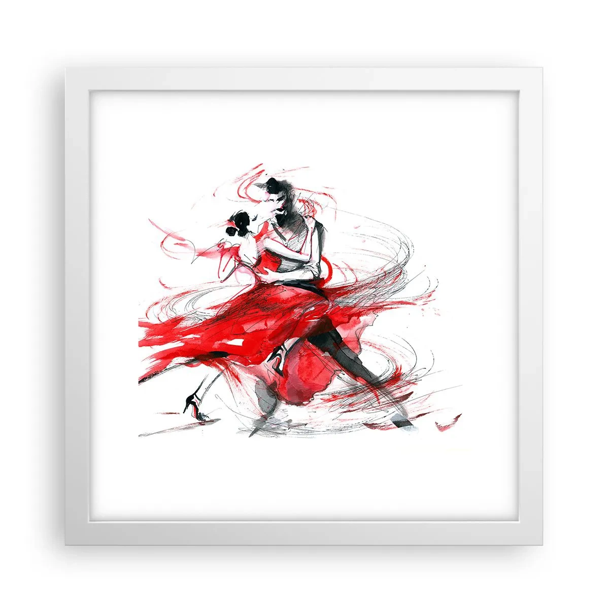 Poster in einem weißen Rahmen - Tango – der Rhythmus der Leidenschaft - 30x30 cm