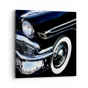 Bild auf Leinwand - Leinwandbild - Klassiker in Silber, Schwarz und Weiß - 30x30 cm