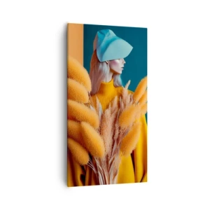 Bild auf Leinwand - Leinwandbild - Flauschiges Porträt - 55x100 cm