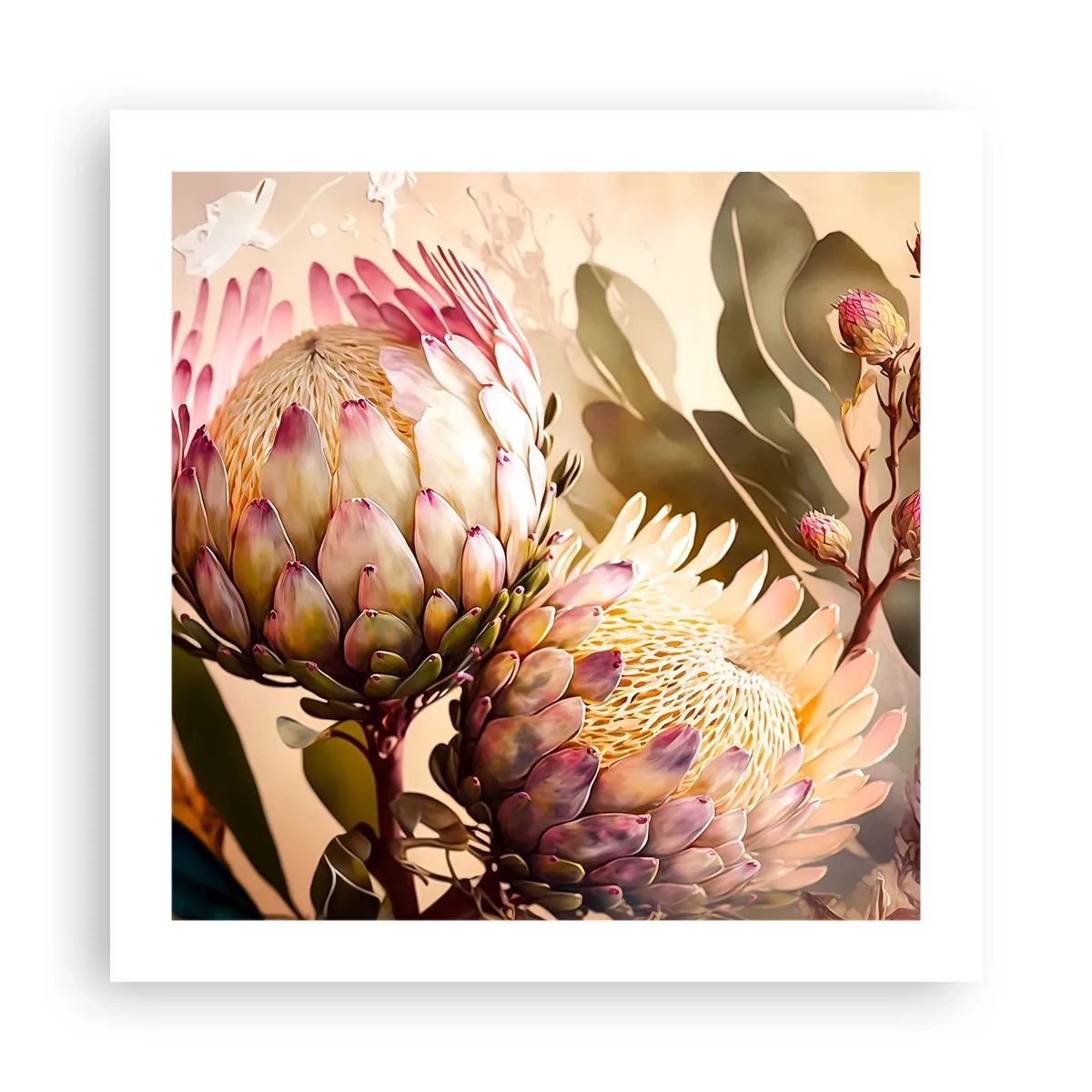 Poster - Zärtlich umarmt - 50x50 cm