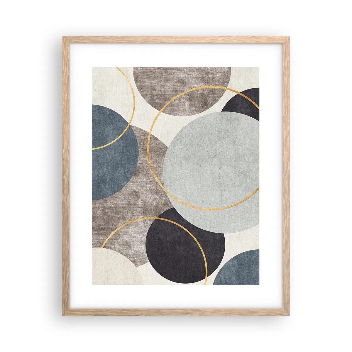 Poster in einem Rahmen aus heller Eiche - Rad für Rad - 40x50 cm