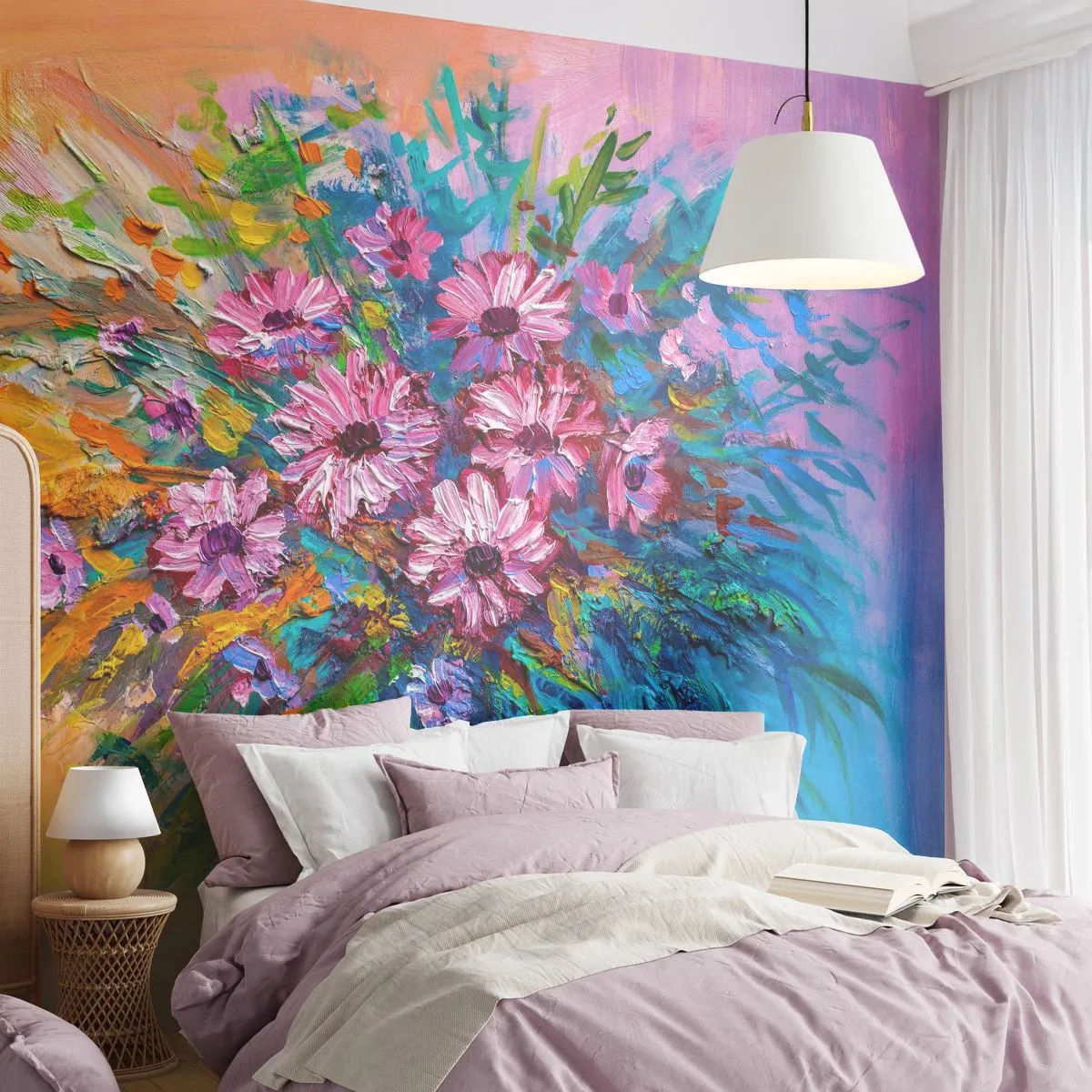 Fototapete Premium Canvas - Lebensenergie - Blumen, Blumenstrauß, Garten - 250x175 cm