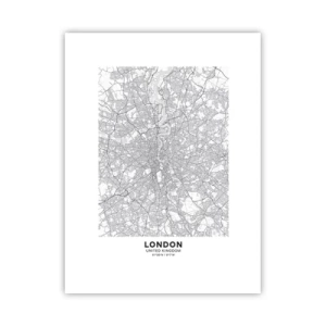 Poster - Karte des Labyrinths von London - 30x40 cm