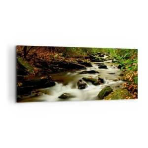 Bild auf Leinwand - Leinwandbild - Wie flüssiges Silber - 100x40 cm